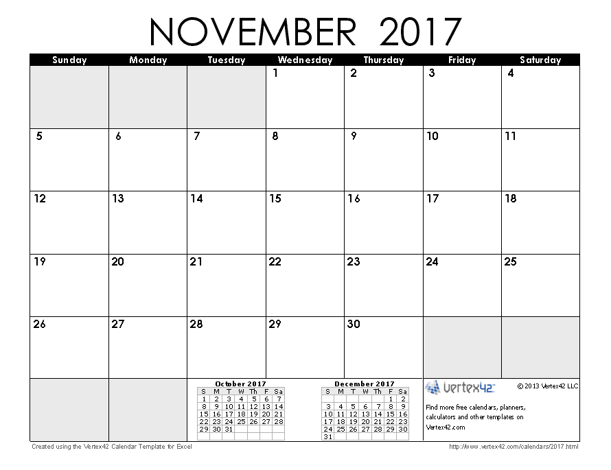 2013 calendars template